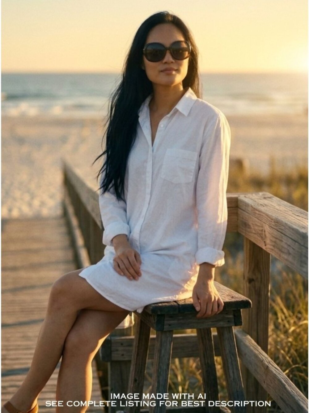 Pomandere White Shirt Dress 8 Cotton Poplin Pockets Minimalist Resort Italy